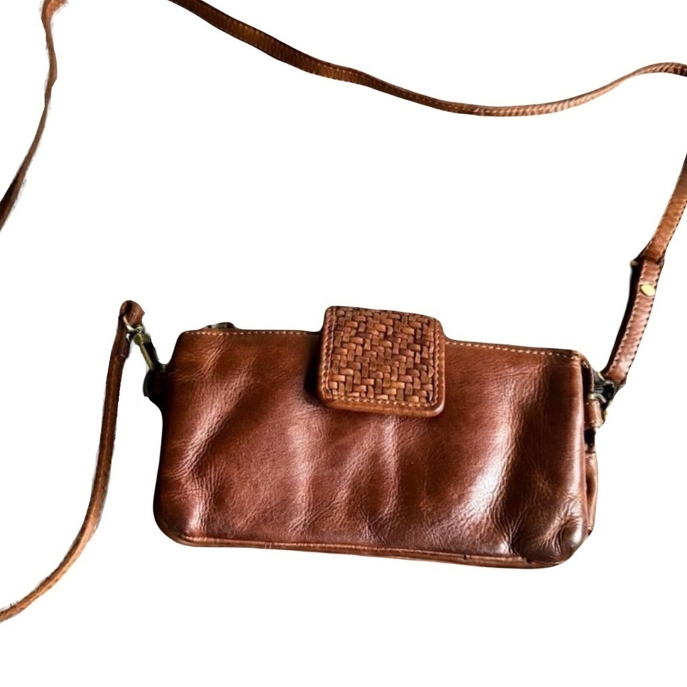 VILENCA HOLLAND womens brown leather crossbody bag